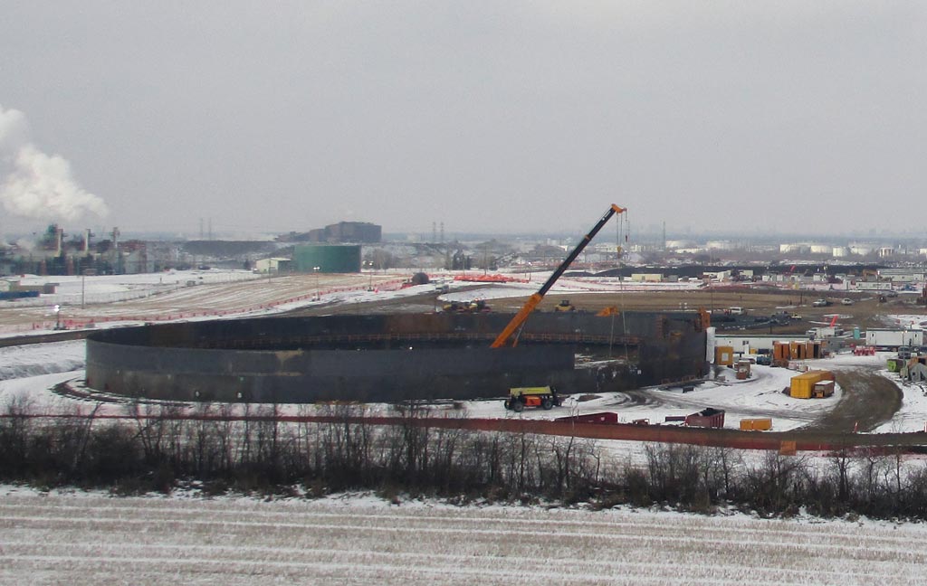 First Shell Course for (1 of 5) 271' x 64' High, API 650 Open Top Floating Roof Tanks