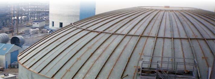 Self Supporting Stiffened Umbrella Roof Tank