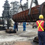 Heat Exchanger Bundle being taken to the Cleaning Pad