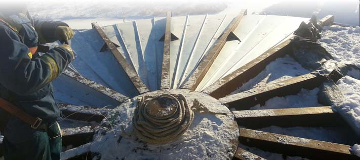 Self Supporting Stiffened Cone Roof