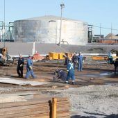 Tank rebuild after demolition, part of tank maintenance and repair, alterations and tank services contract