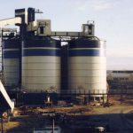 124' x 127' High, Alumina Silos